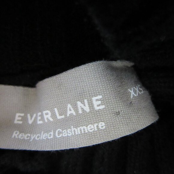 EVERLANE Black Pullover Mock Neck XXS Cashmere Long Sleeve Sweater - Picture 3 of 4